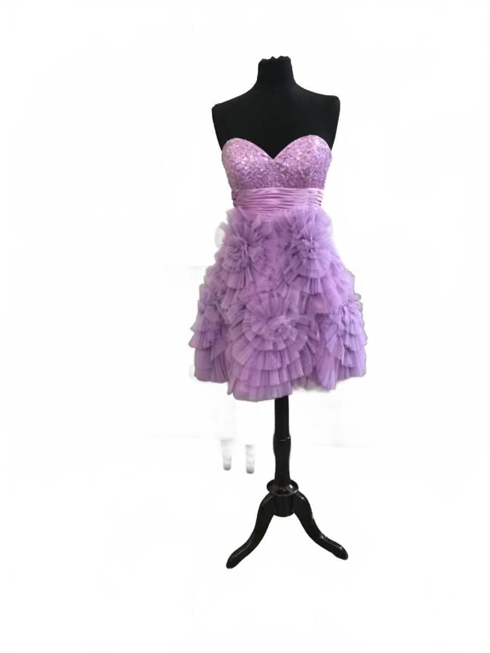 NEW JOVANI women's sweetheart mini dress in purple